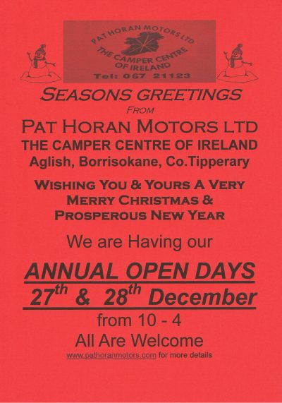 Open Days | Pat Horan Motors